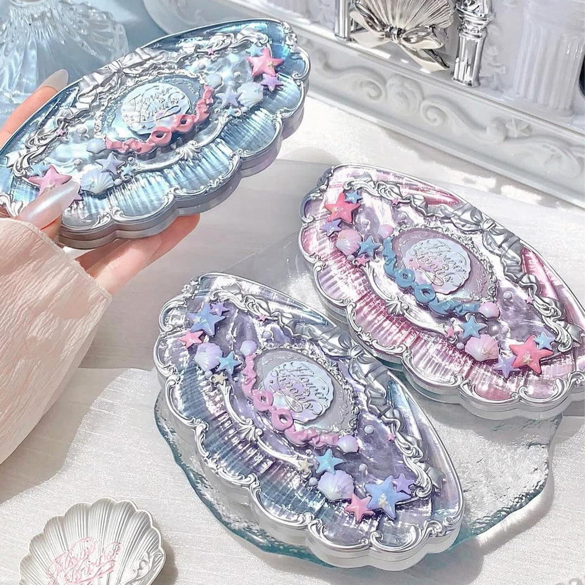 Flower Knows Shell's Jewel application-demo helps beginners achieve smooth lid color.