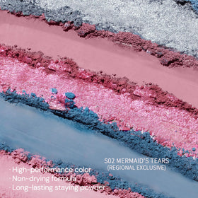 Flower Knows Shells Jewel matte shades swatch, offering smooth blend for daily wear.