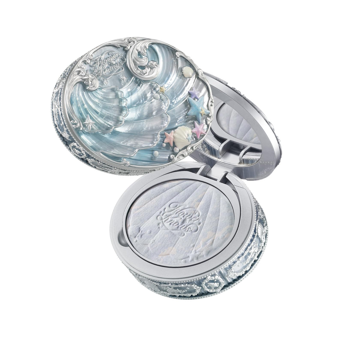 Flower Knows Shell's Jewel baked powder compact for flawless coverage
