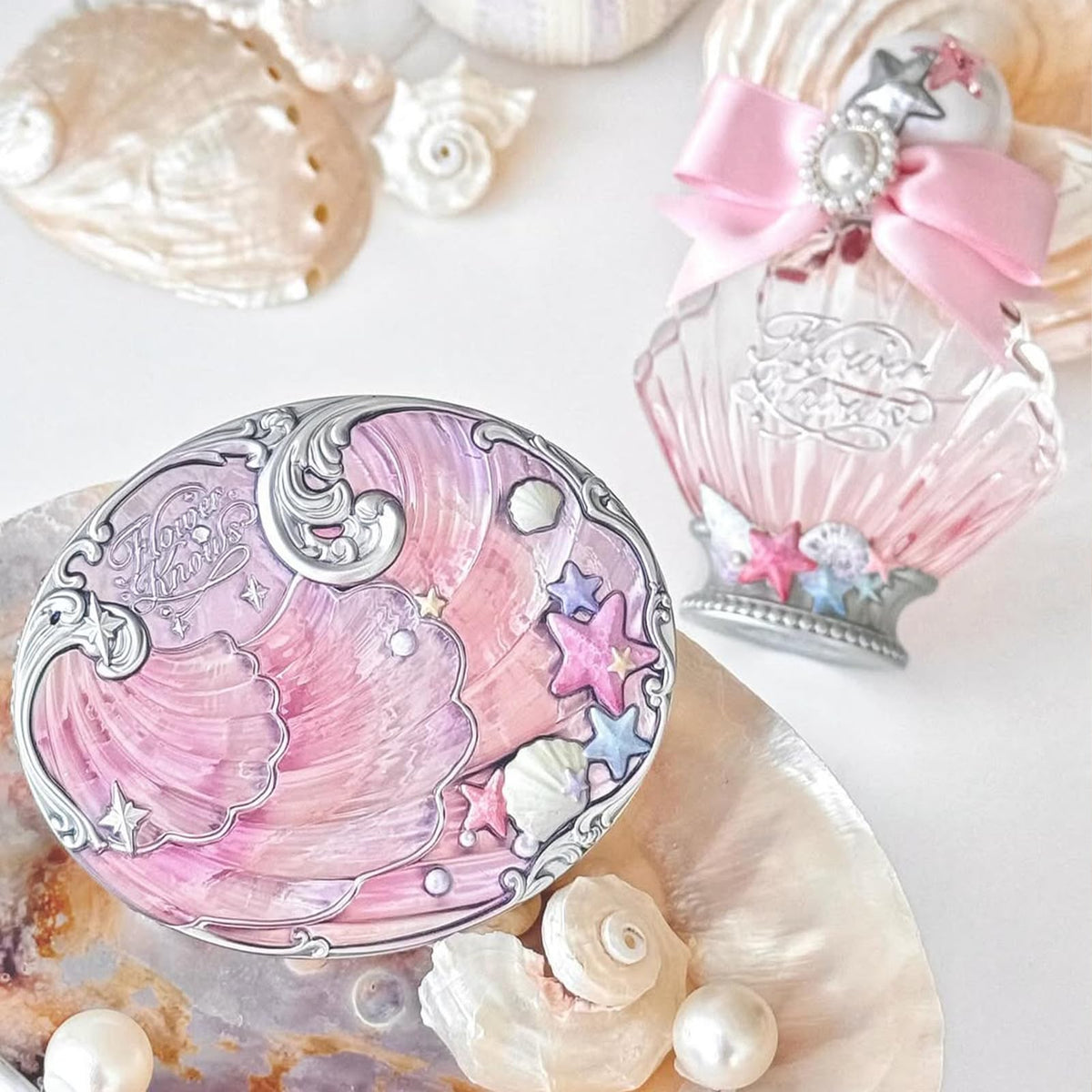 Flower Knows Shell's Jewel matte finish blurs pores for a refined complexion.