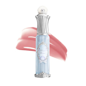 Flower Knows Shells Jewel Nourishing Lip Glaze close-up showing glassy, non-sticky shine