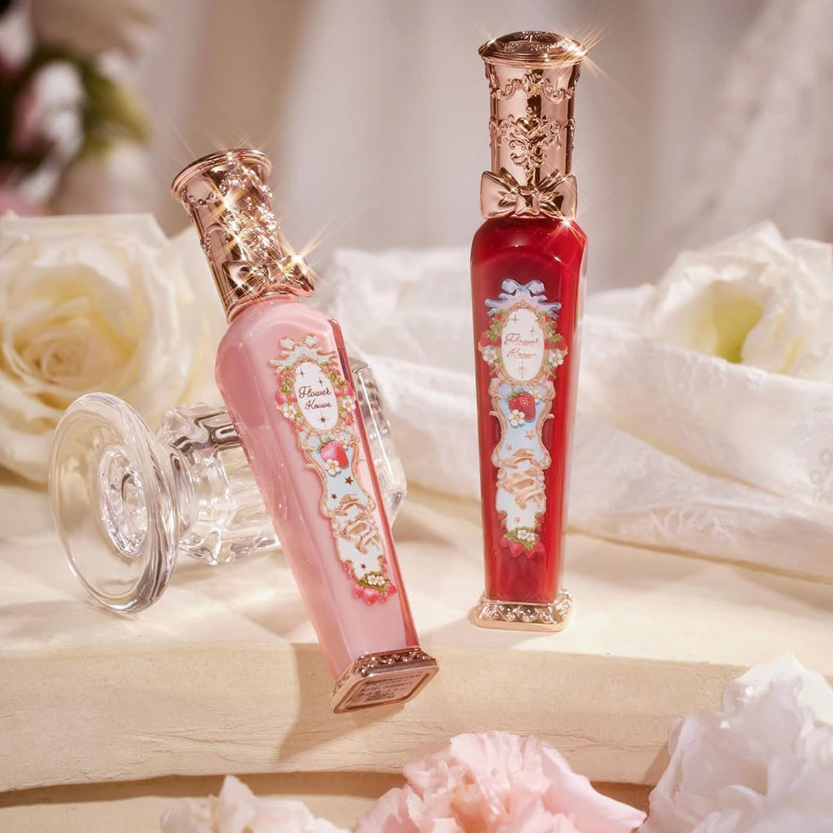 Flower Knows soft-applicator closeup enables precise, comfortable lip lining.