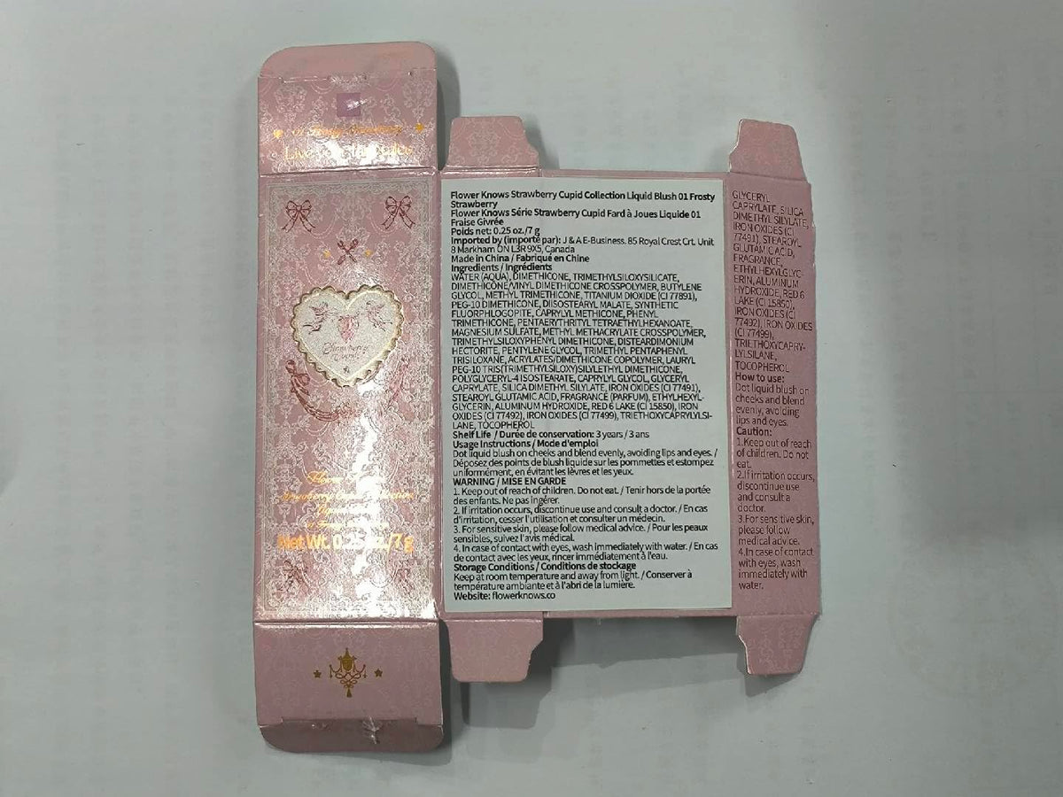 Flower Knows Strawberry Cupid cushion puff in use for even application.