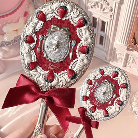 Flower Knows Strawberry Cupid Mirror, frame detail, lightweight durability for everyday use.
