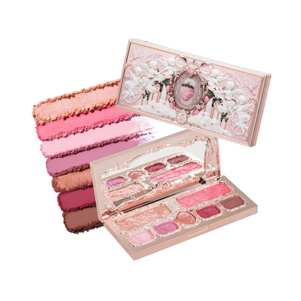 Flower Knows Strawberry Cupid palette open showing seven shades for versatile looks