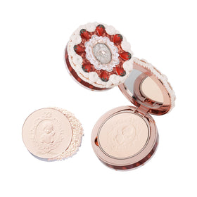 Flower Knows Strawberry Cupid pressed powder compact with mirror for on-the-go touch-ups and blur.