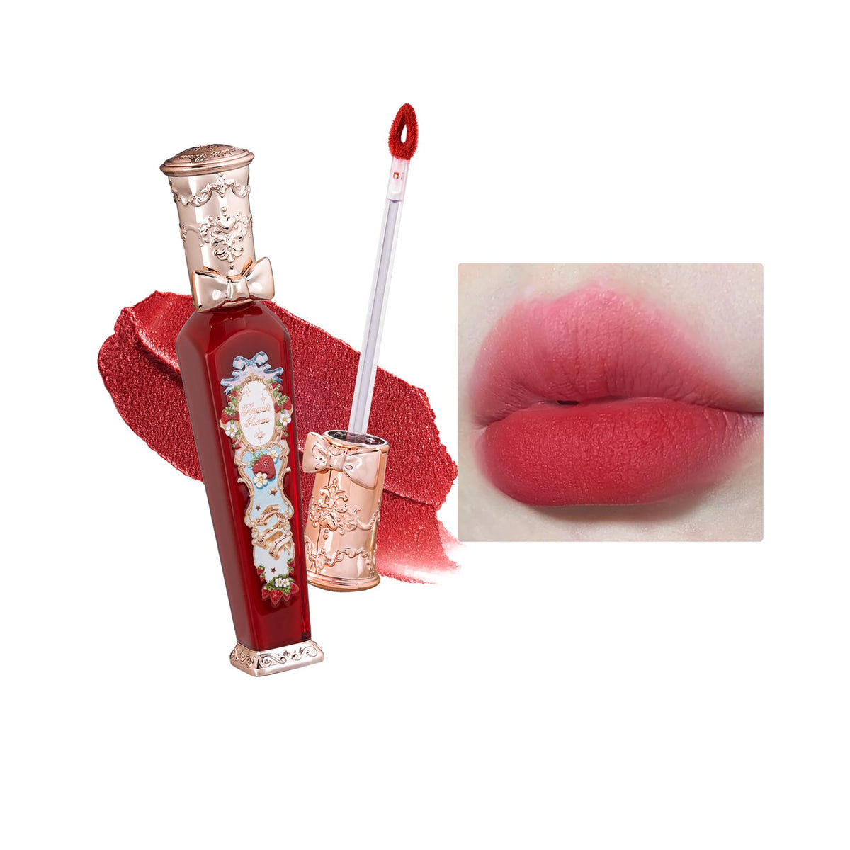 Flower Knows Strawberry Rococo Bottle for a luxe lipstick experience