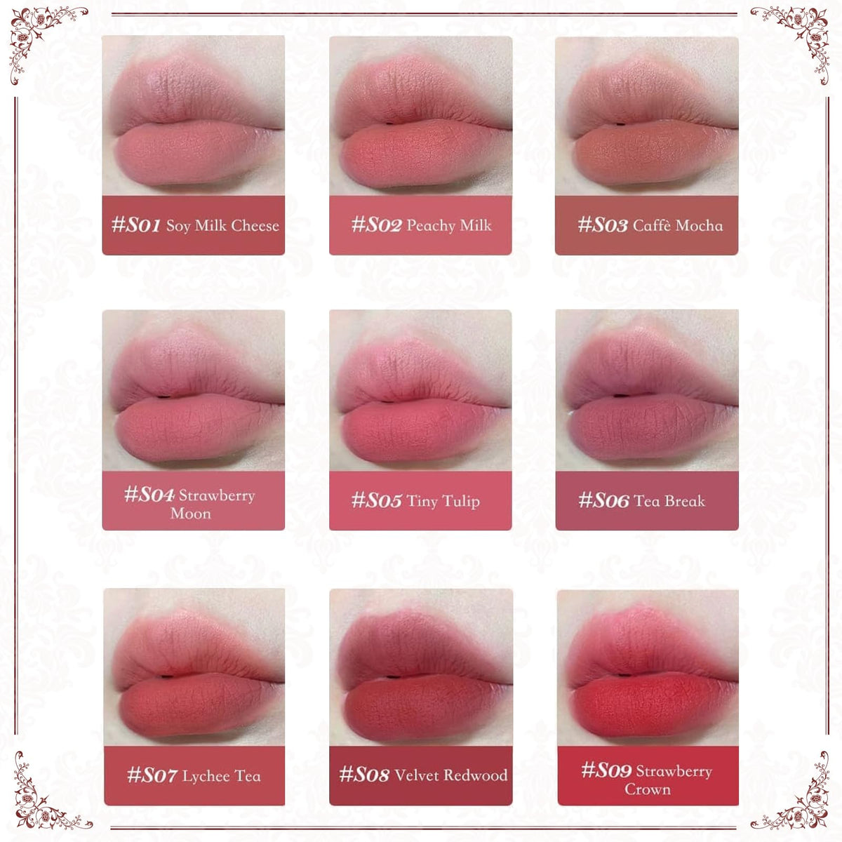 Flower Knows Strawberry Rococo swatches reveal Rosy Terracotta shade on skin.