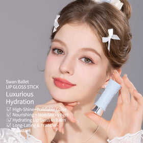 Flower Knows Swan Ballet Shine hydration balm nourishes lips throughout day