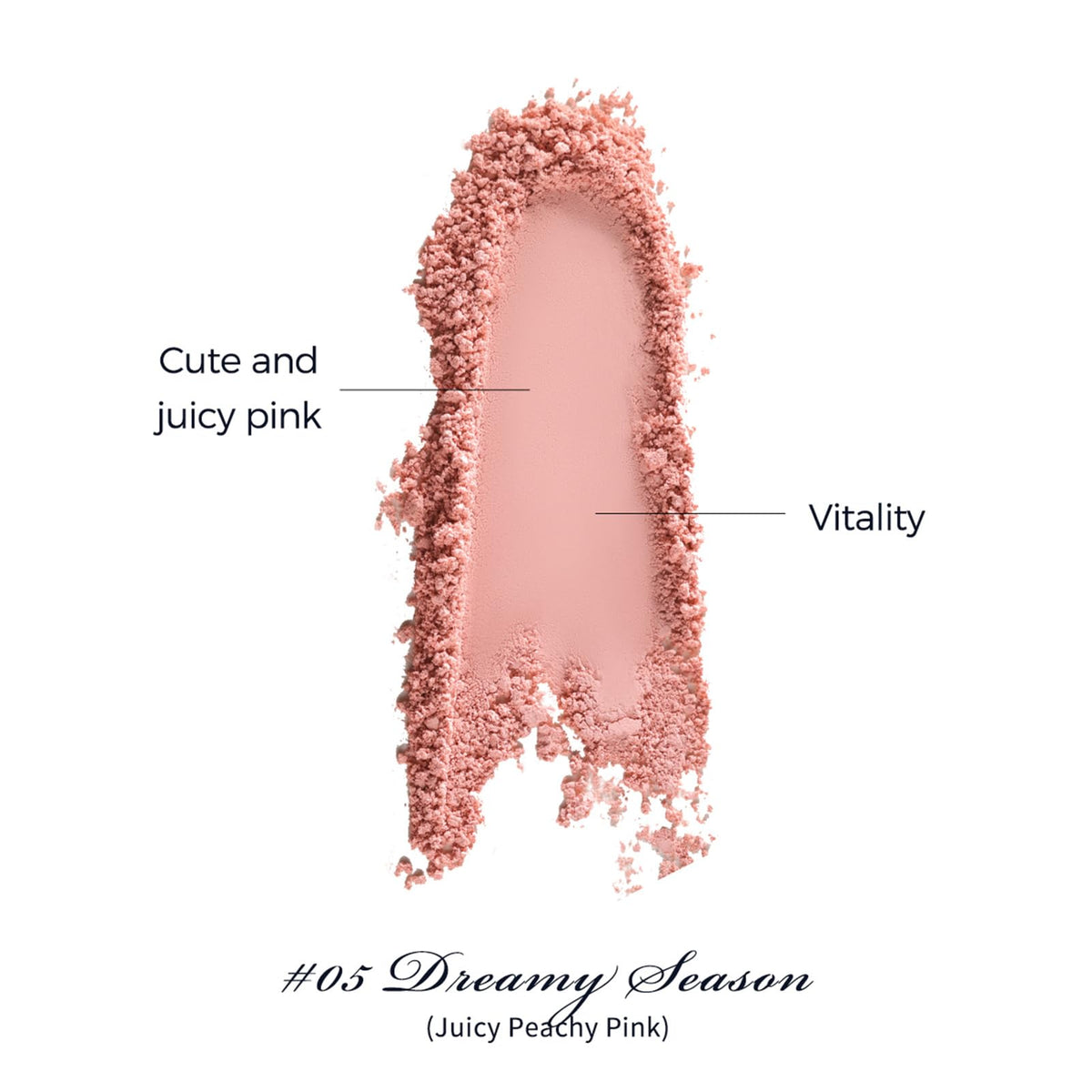 Flower Knows Swan Ballet ultra-fine powder texture closeup demonstrates buildable color payoff.