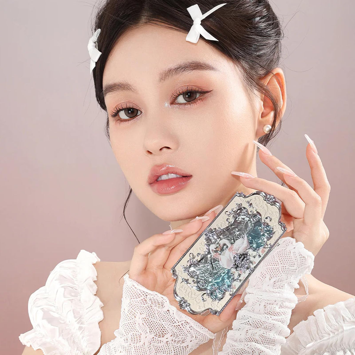 Flower Knows Swan Ballet palette packaging is gift-ready for special occasions.