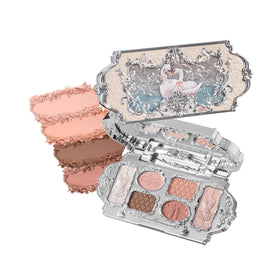 Flower Knows Swan Ballet palette open view showcases elegant design and versatile shades.