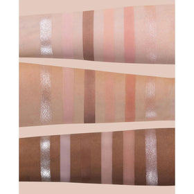 Flower Knows Swan Ballet palette shimmer swatches deliver radiant highlights.