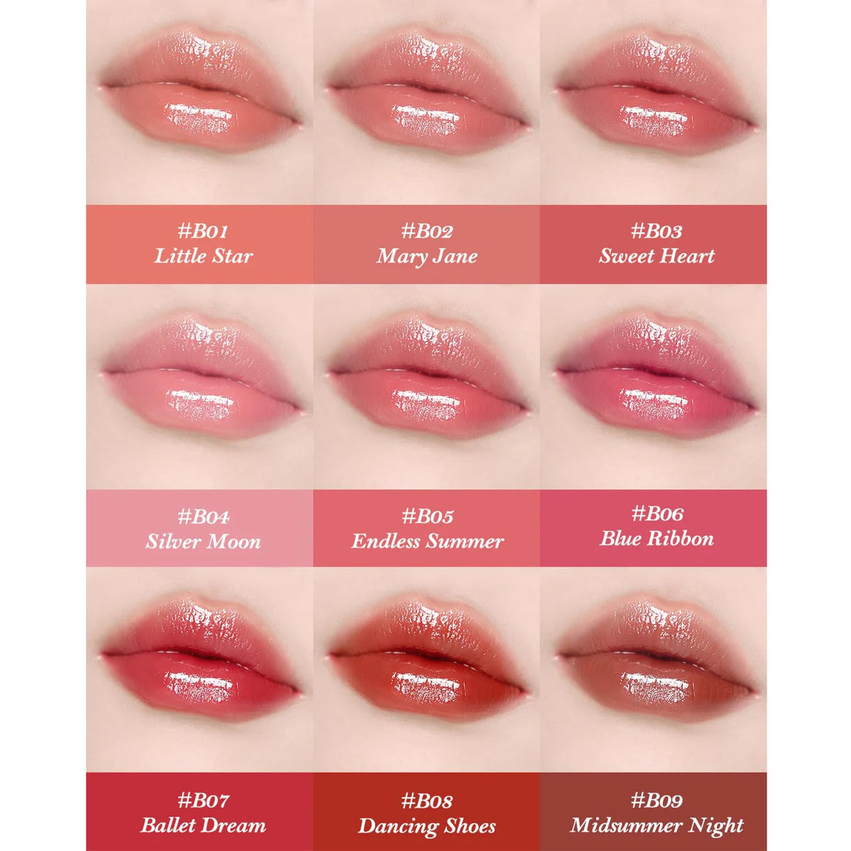 Flower Knows Swan Ballet Shine Lipstick close-up shows rich color and luminous shine