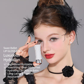 Flower Knows Swan Ballet Shine Lipstick nourishing balm provides lasting comfort on lips