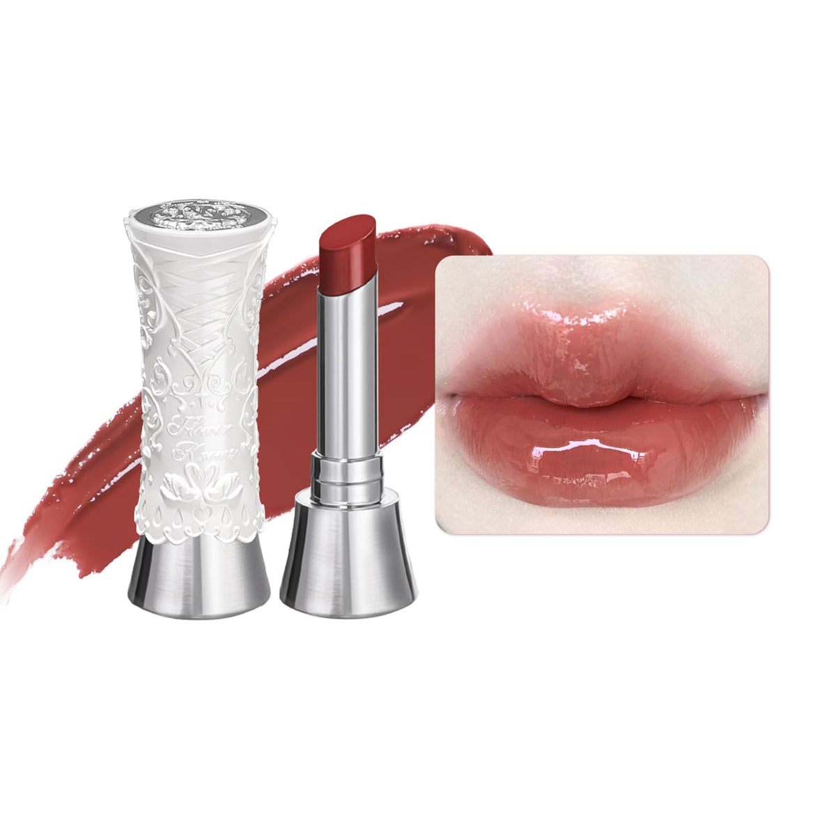 Flower Knows Swan Ballet Shine Lipstick packaging signals premium gift option