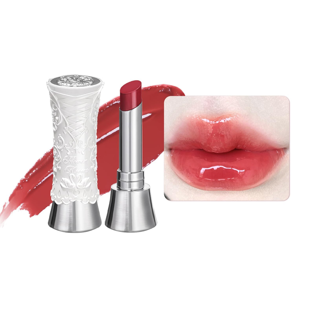 Flower Knows Swan Ballet Shine Lipstick packaging detail highlights gift-worthy presentation