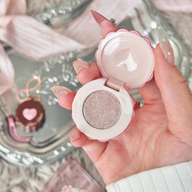 Flower Knows Sweetie Bear Biscuit Compact with Chain highlights portable charm function for on-the-go touch-ups.
