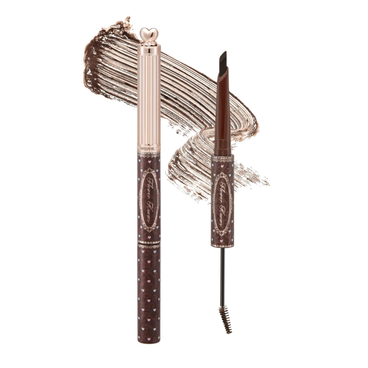 Flower Knows Sweetie Bear brow pencil angled tip for precise hair-like strokes.