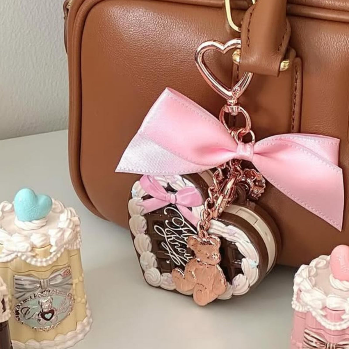 Flower Knows Sweetie Bear compact with mirror for quick checks on the go