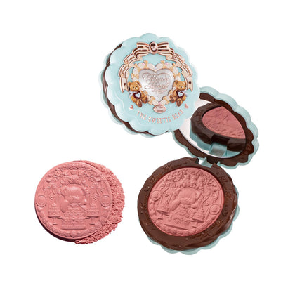 Flower Knows The Sweetie Bear compact with pâtisserie-inspired design for chic on-the-go touch-ups.