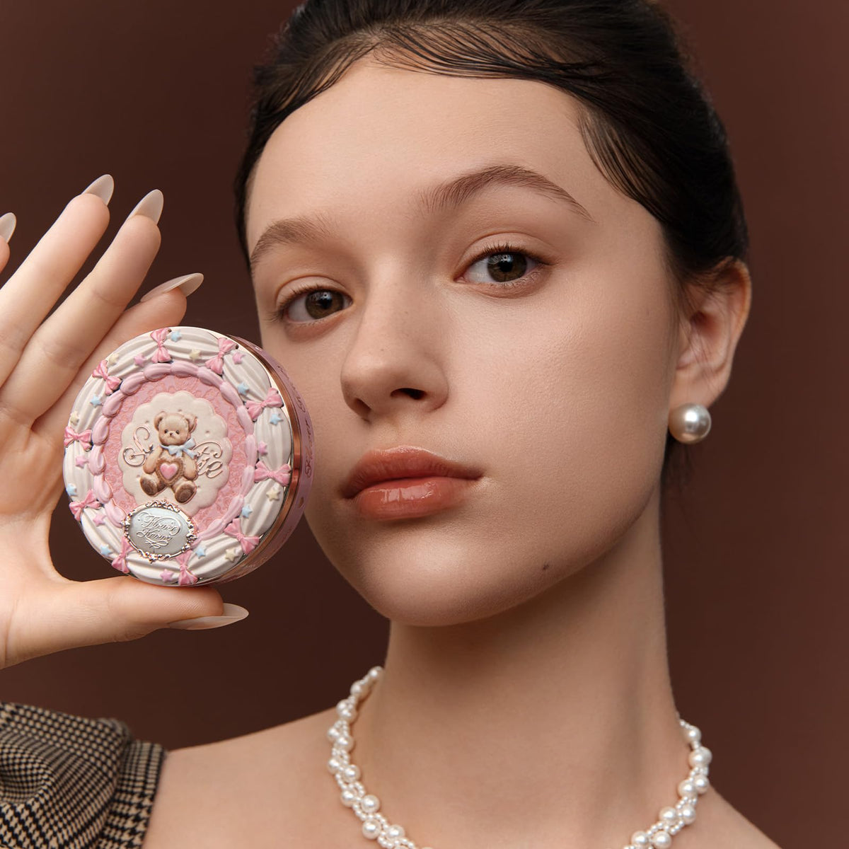 Flower Knows Sweetie Bear crease-proof finish supports long-wearing confidence.