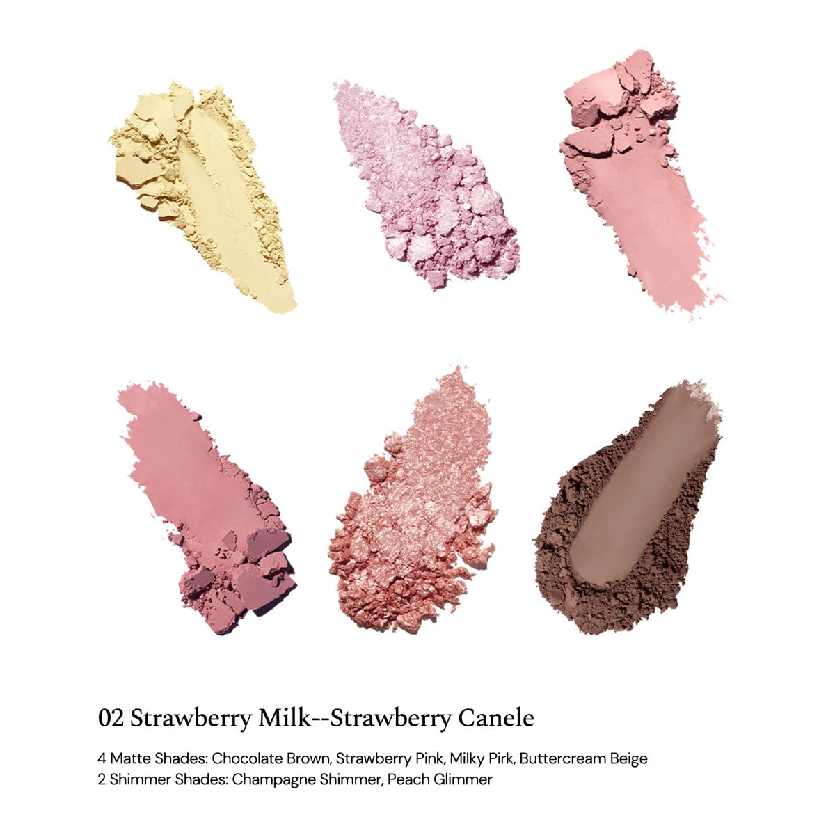 Flower Knows Sweetie Bear palette opened showing 4 matte and 2 shimmer shades.