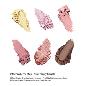 Flower Knows Sweetie Bear palette opened showing 4 matte and 2 shimmer shades.