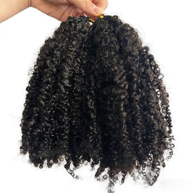 FlowerSeason kinky curly texture close-up highlights natural color depth.
