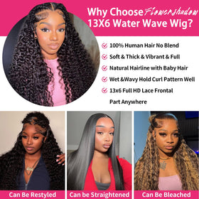 Flower Shadow glueless frontal wig with adjustable straps for secure wear