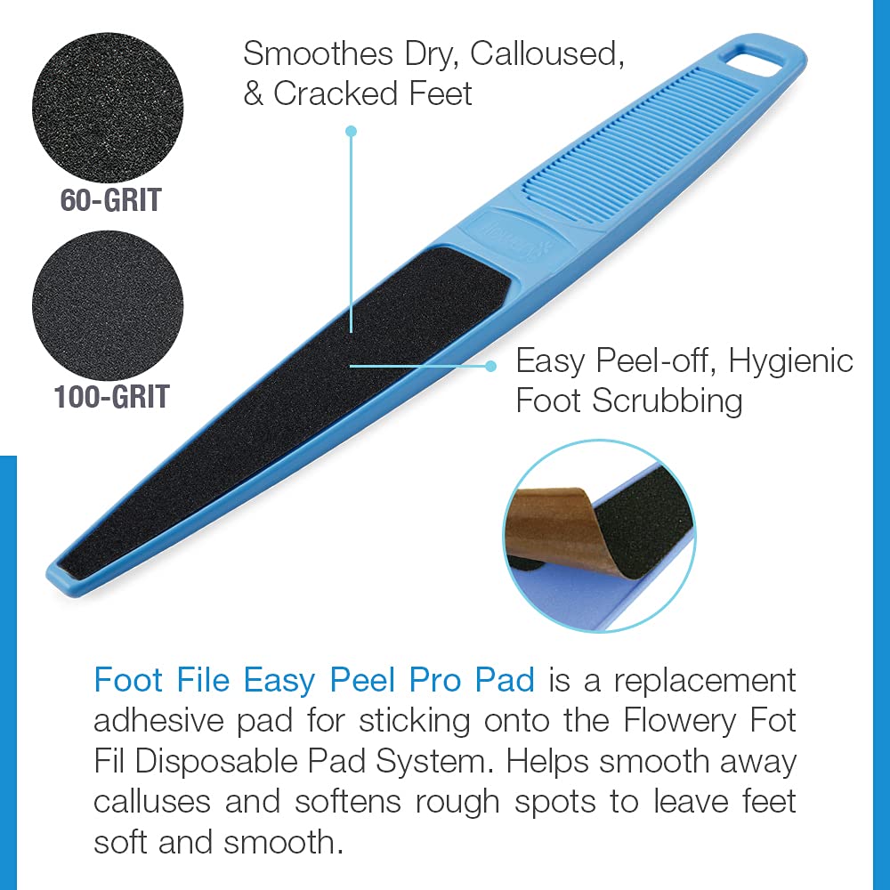 Flowery 100-grit replacement pad focused on smoothing rough skin