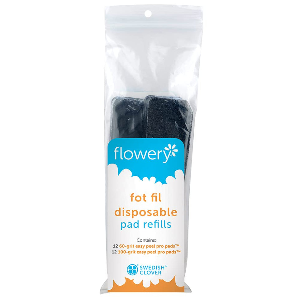 Flowery Easy Peel Pro Pad adhesive being applied for a hygienic at home pedicure