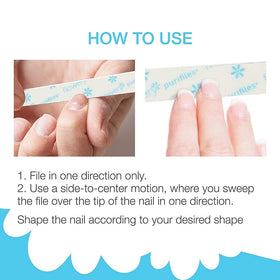 Flowery Purifiles hygienic manicure tool supporting repeated uses.