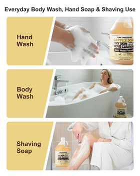 FLOWHYET Castile Soap skin-softening close-up with moisturizing oils