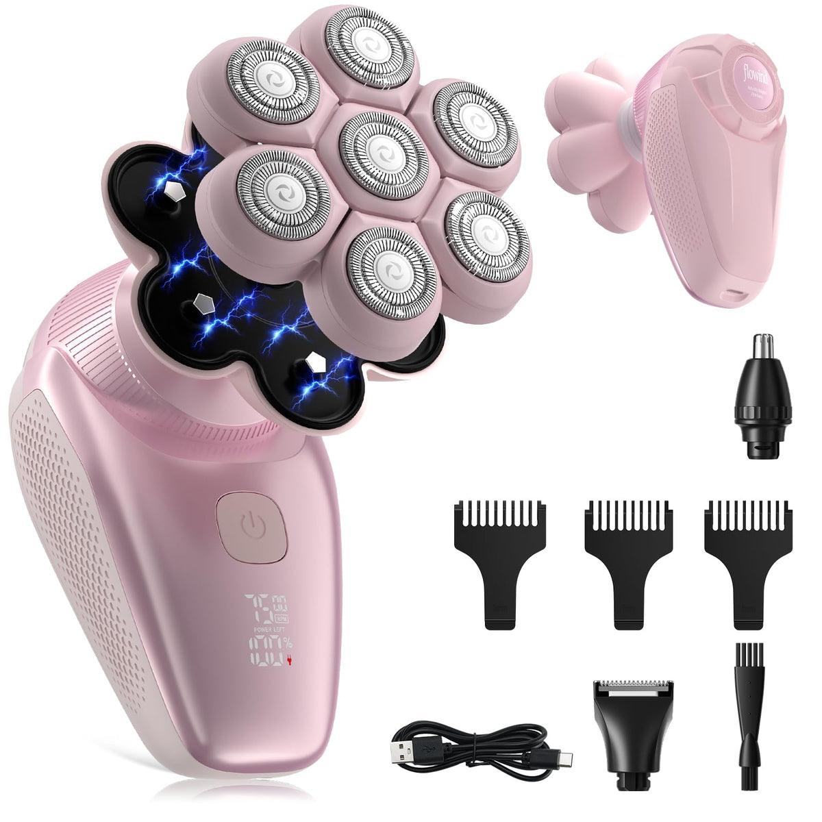 Flowind 3-in-1 razor with floating head for smooth full-body shaving.
