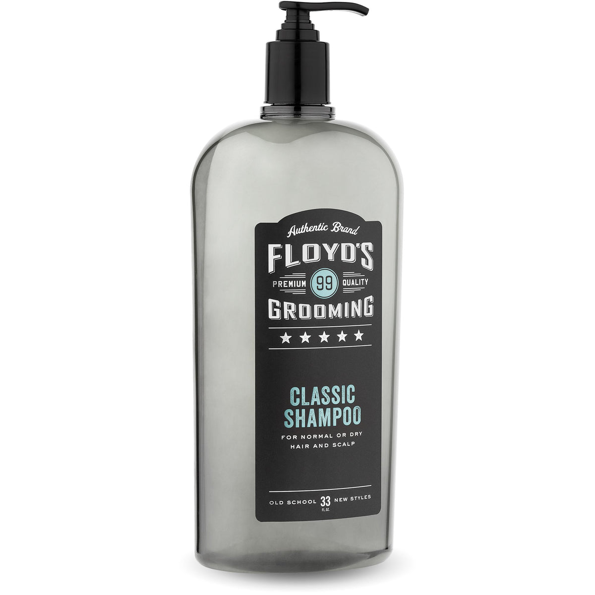 Floyd's 99 Classic Shampoo bottle with moisturizing, color-safe formula for all hair types