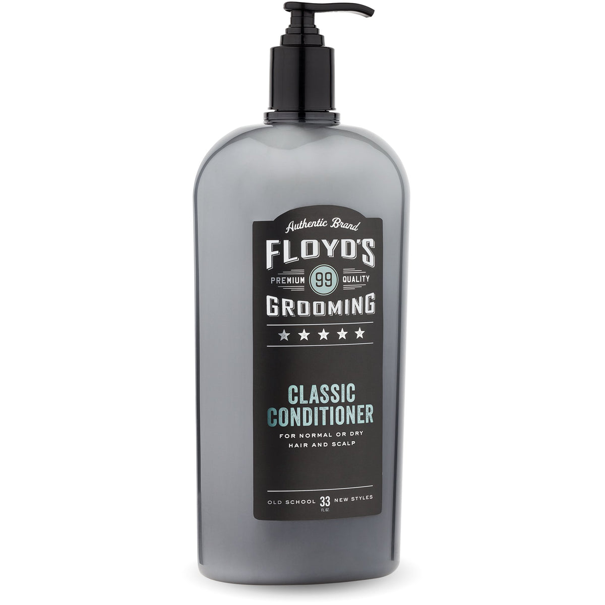 Floyd's 99 Grooming Classic Conditioner bottle highlighting hydration and shine.