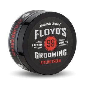 Floyd's 99 Grooming Styling Cream bottle with pump for quick, even application and natural shine.