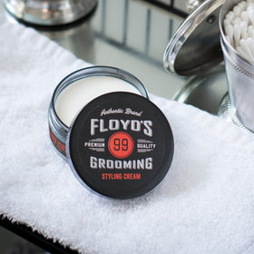 Close-up of Floyd's 99 Grooming Styling Cream texture and natural hair texture impact.