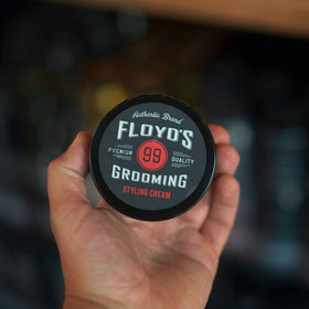 Floyd's 99 Grooming Styling Cream provides a polished look with a subtle hold.