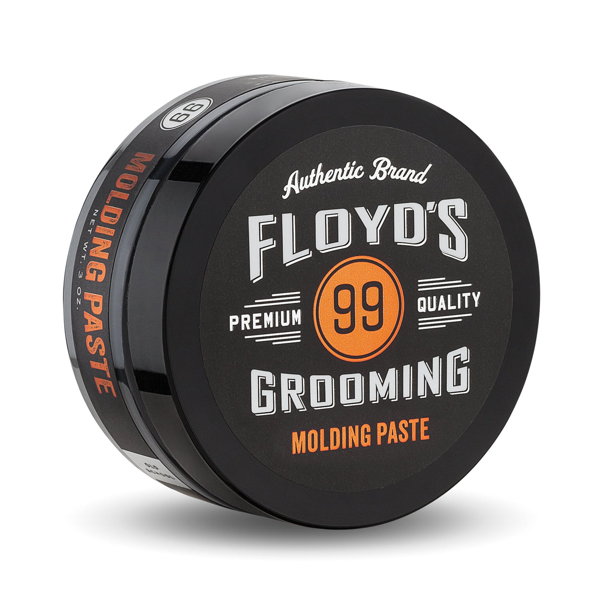 Floyd's 99 paste pack shot highlights natural shine and versatile hold