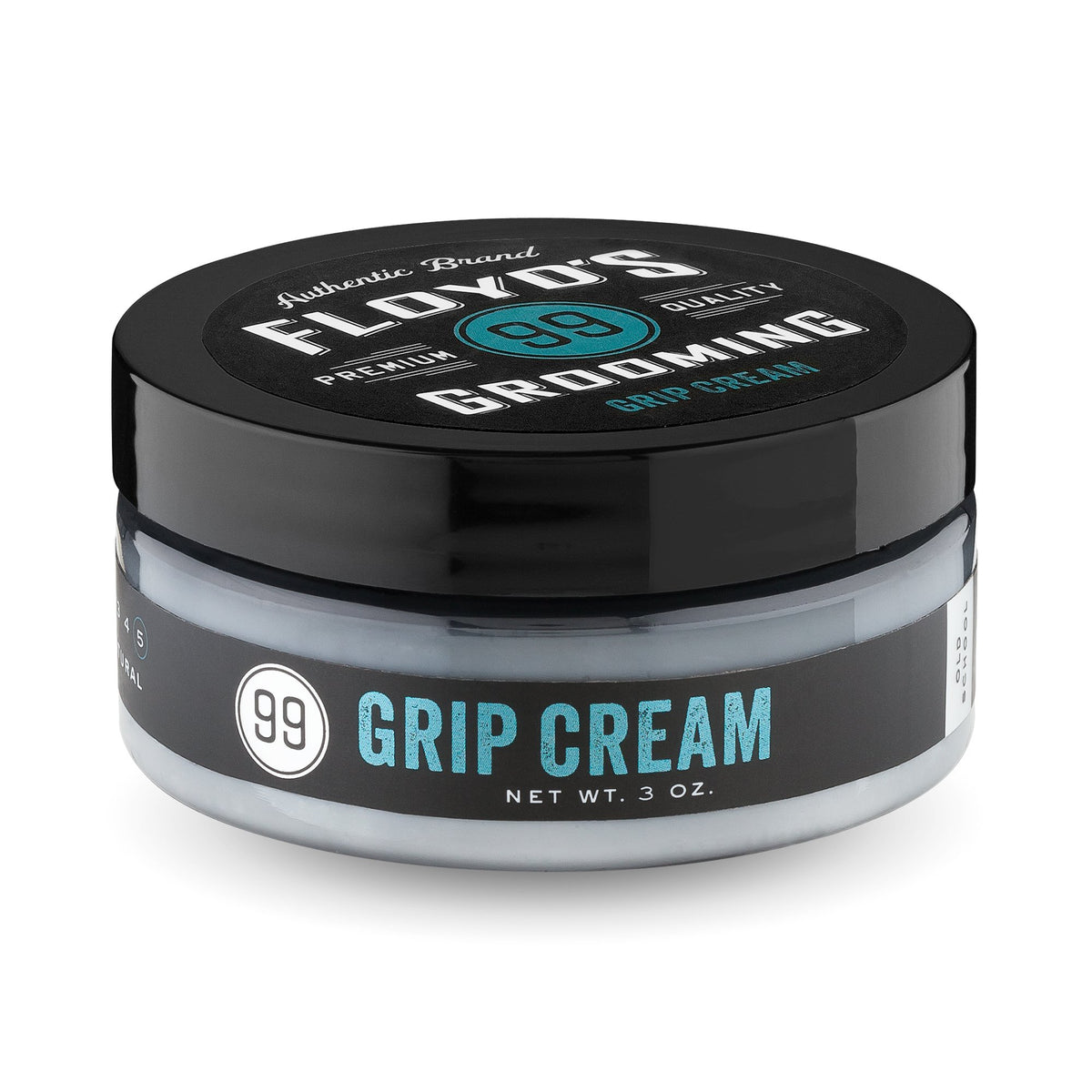 Floyd's Grooming Grip Cream pump-dispense cap enables mess-free application