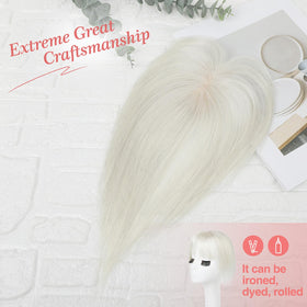 Flufymooz 150-density topper in silver white for fuller coverage