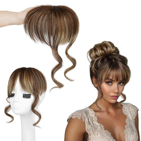Flufymooz 360-degree coverage bangs for seamless natural blending.