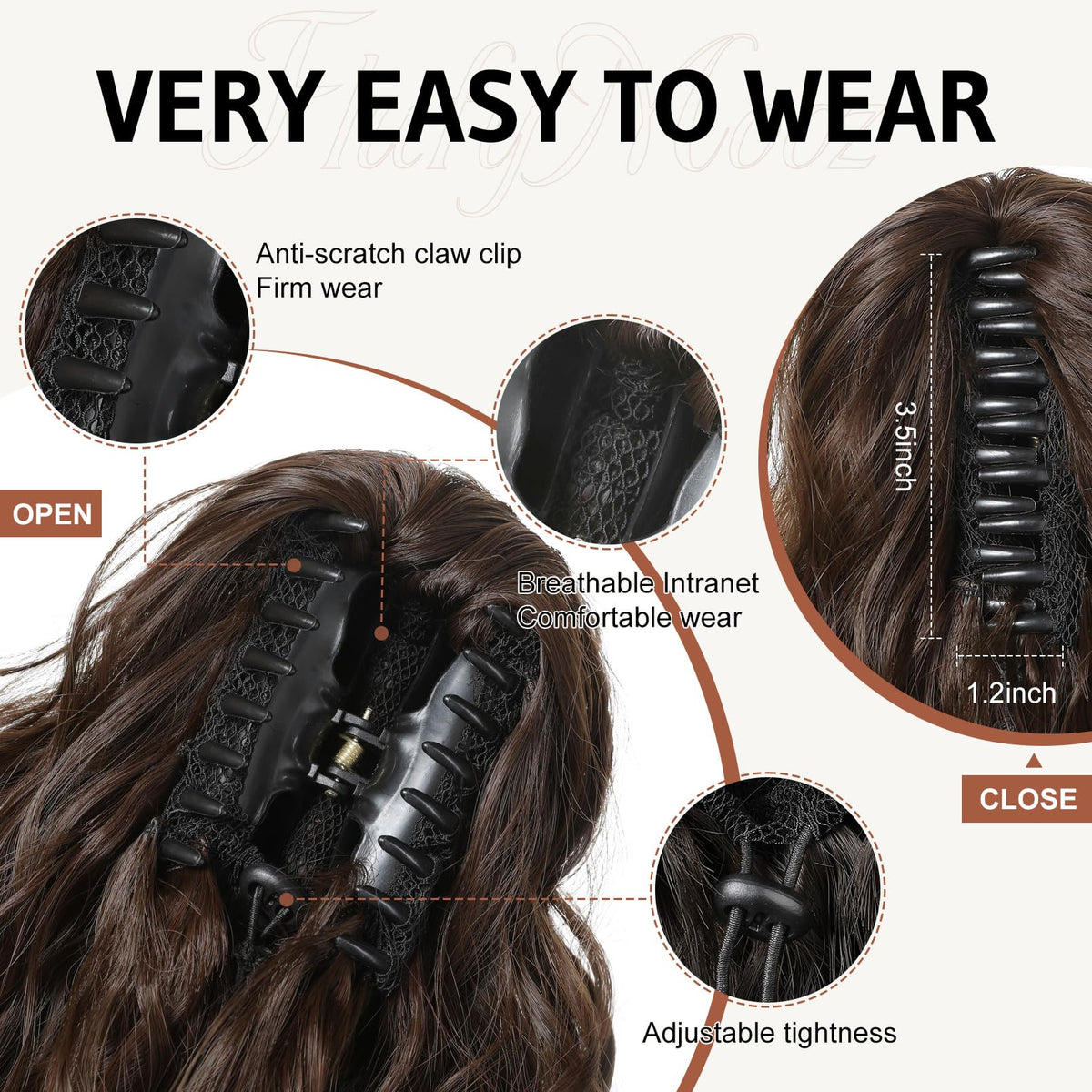 Flufymooz anti-scratch non-slip claw grip attachment for secure wear