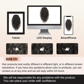 Flufymooz black-brown ponytail extension complements daily outfits.