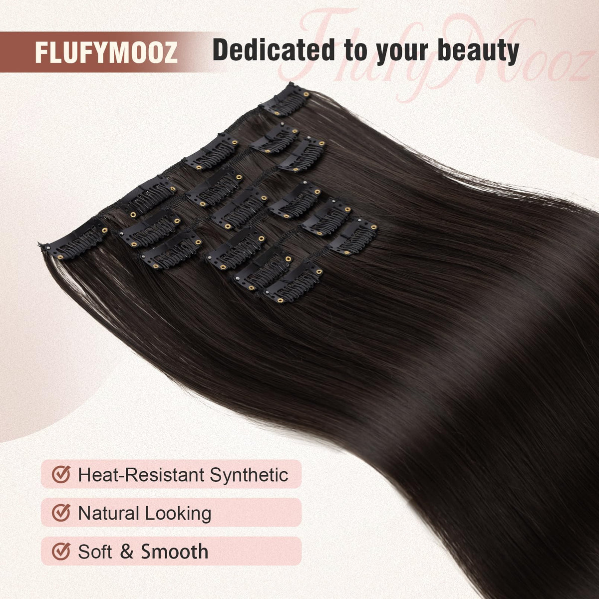 Flufymooz 16-clip attachment for balanced wear
