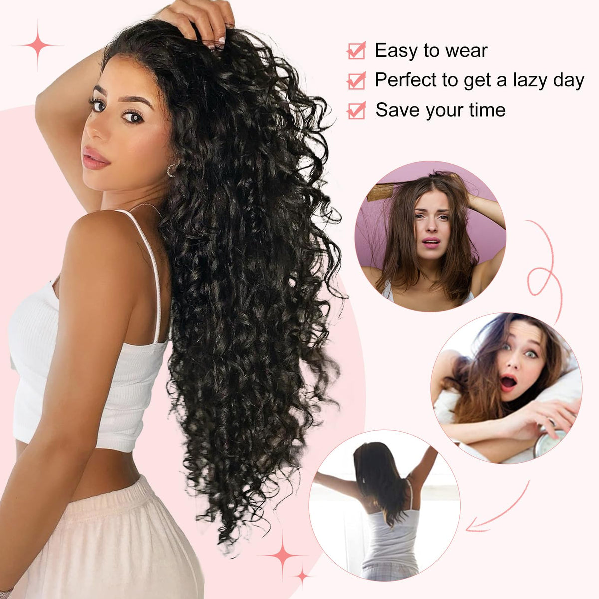 Flufymooz clip-in extensions natural look for added coverage.
