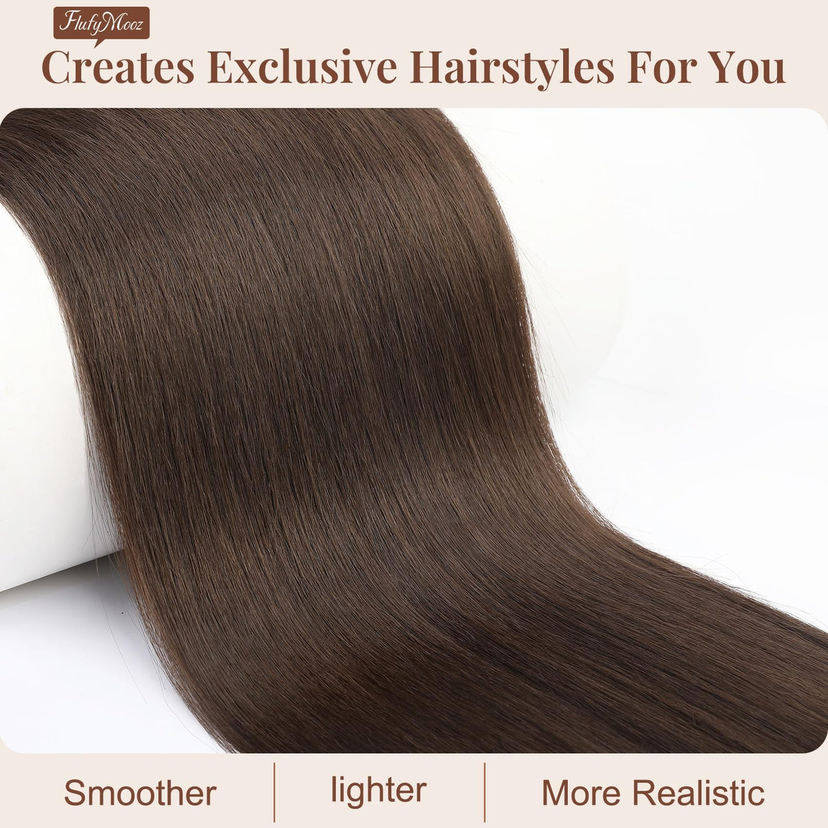 Flufymooz clip-in pony tail soft synthetic hair for quick natural styling