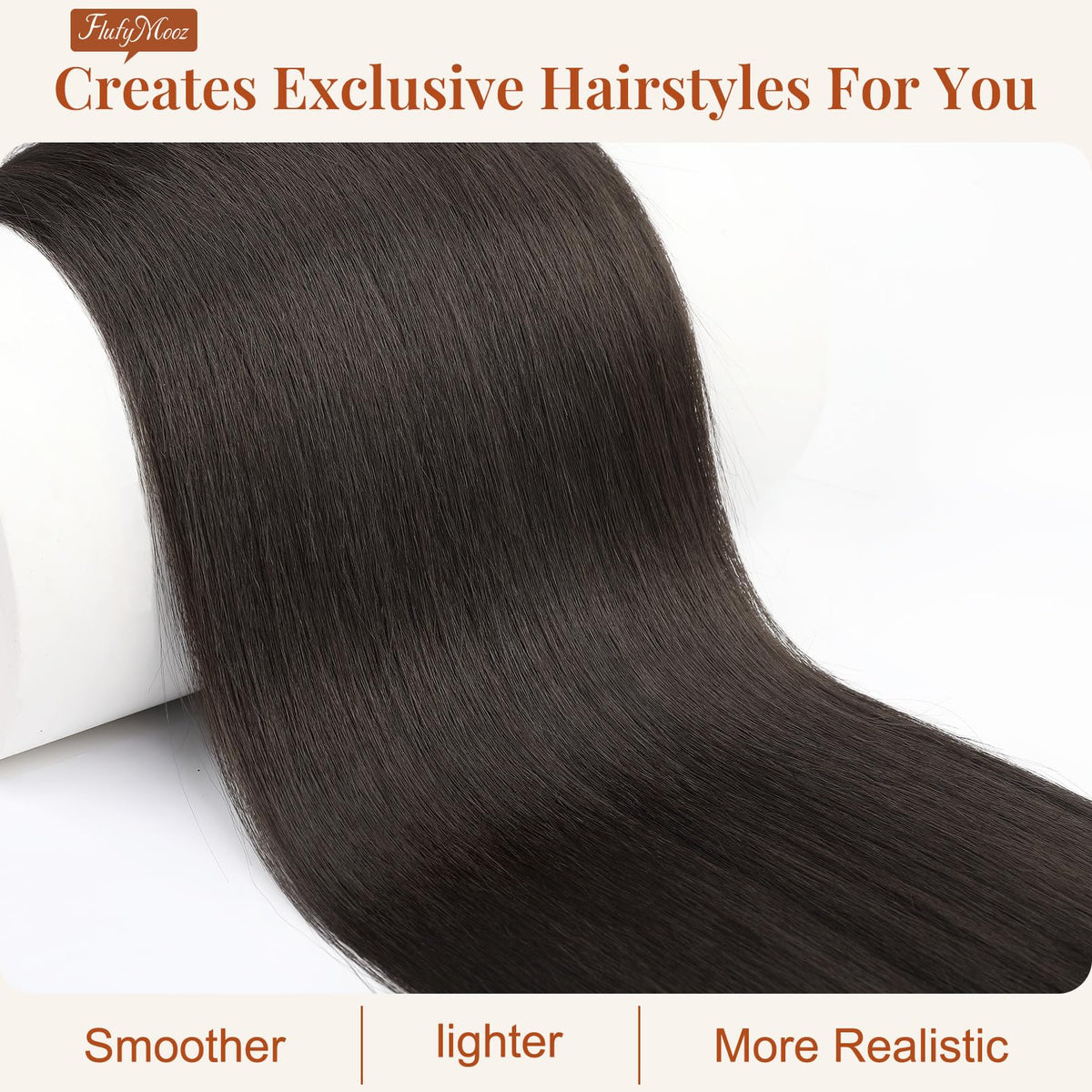 Flufymooz clip-in pony tail adds instant volume for daily wear